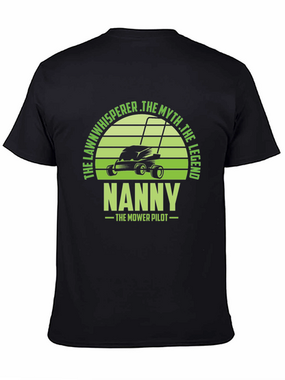 Camiseta Hombre Negra con Diseño de Jardinero NANNY
