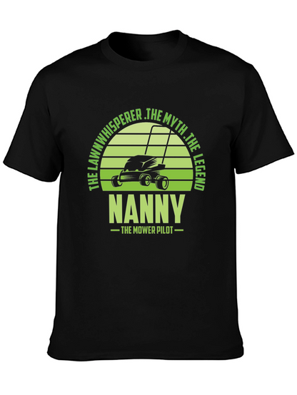 Camiseta Hombre Negra con Diseño de Jardinero NANNY