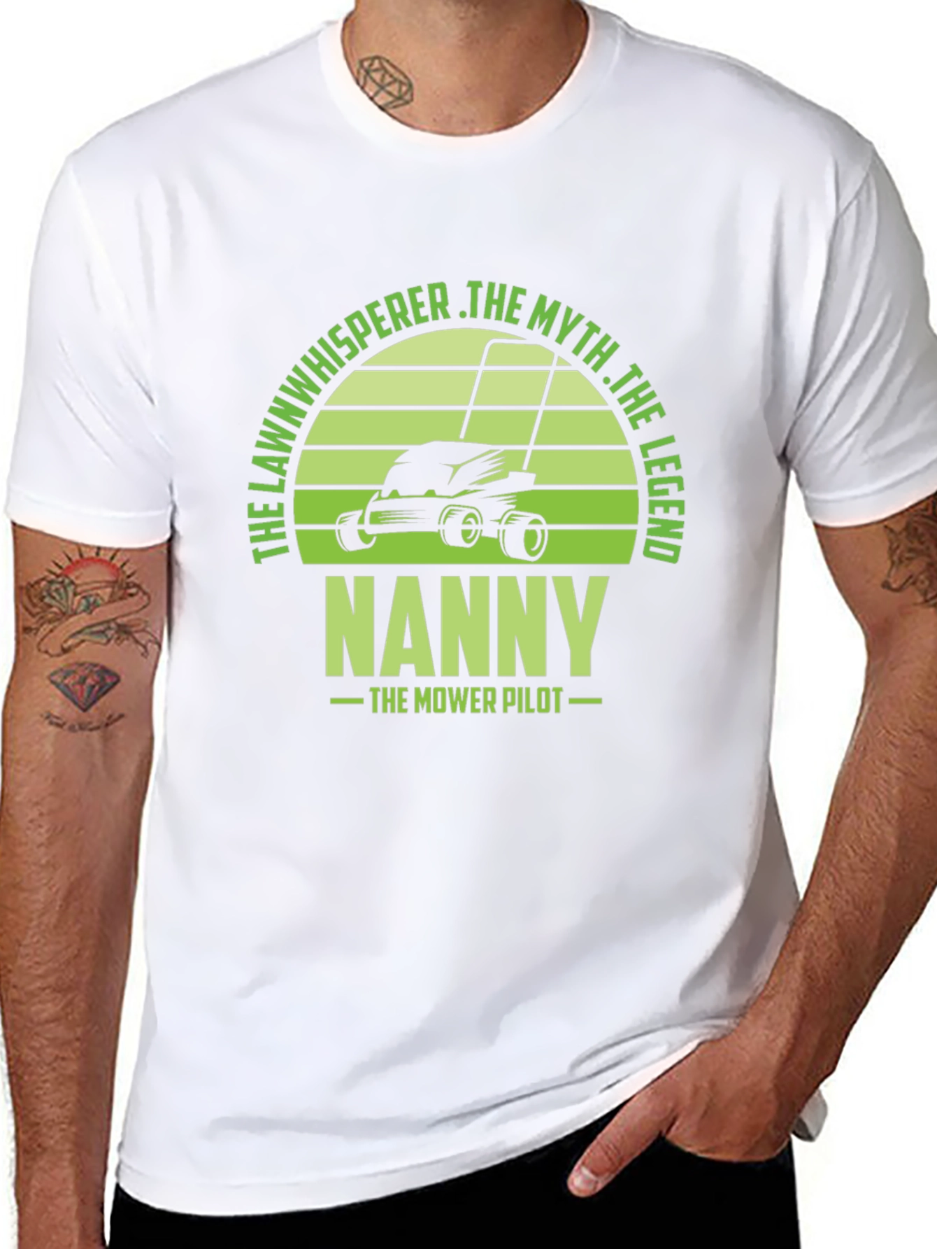 Camiseta Hombre Negra con Diseño de Jardinero NANNY