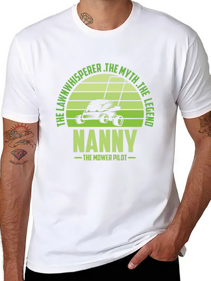 Camiseta Hombre Negra con Diseño de Jardinero NANNY