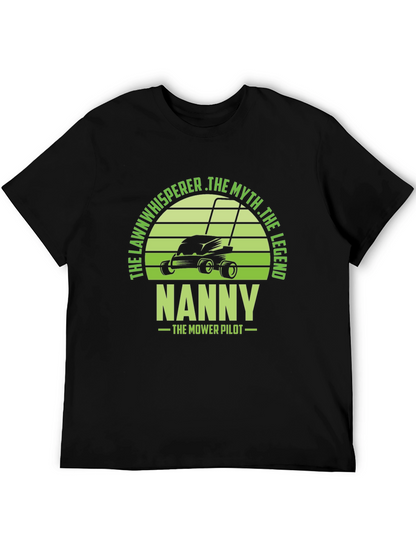 Camiseta Hombre Negra con Diseño de Jardinero NANNY