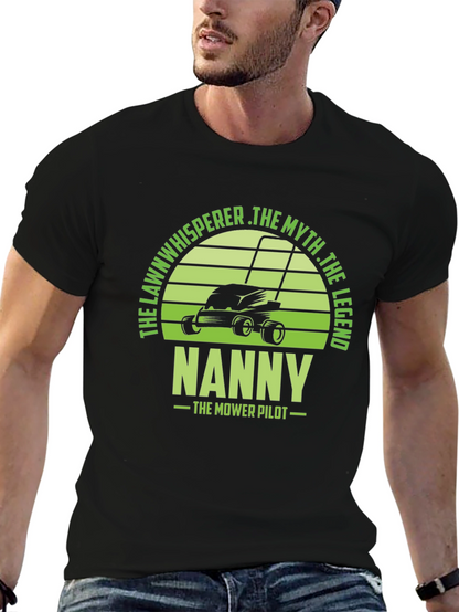 Camiseta Hombre Negra con Diseño de Jardinero NANNY
