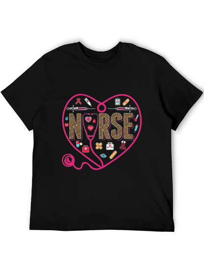 Camiseta Negra Nurse Heart