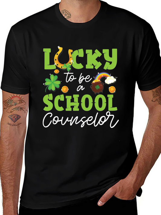 Camiseta Negra Lucky School Counselor San Patricio