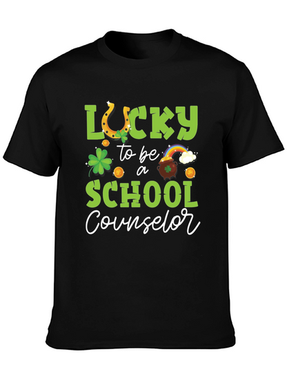 Camiseta Negra Lucky School Counselor San Patricio