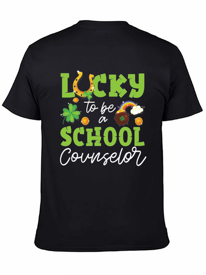 Camiseta Negra Lucky School Counselor San Patricio