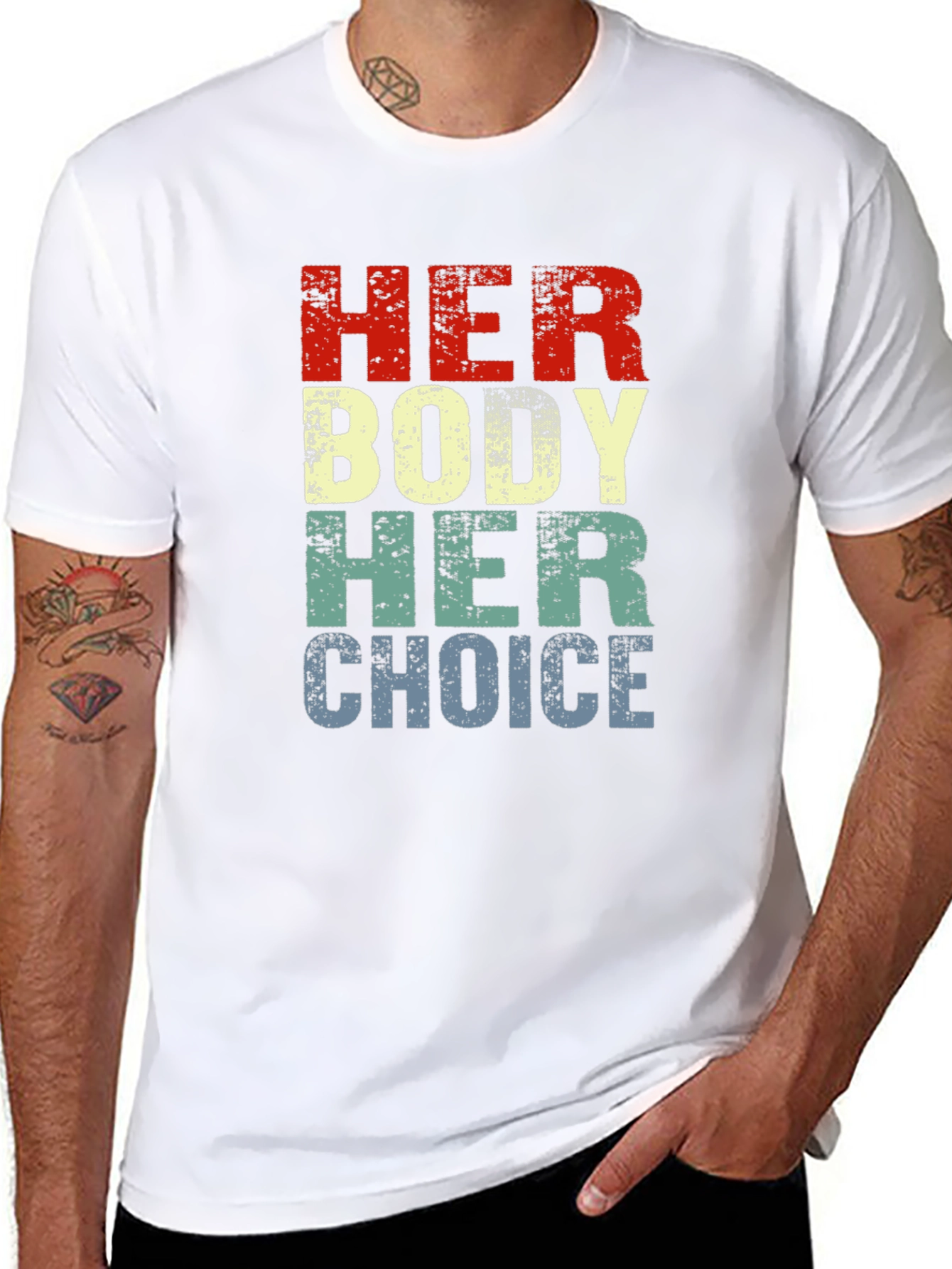 Camiseta Gráfica Her Body Her Choice - Pro Elección