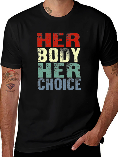 Camiseta Gráfica Her Body Her Choice - Pro Elección