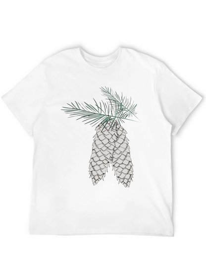 Camiseta Negra con Diseño de Piñas