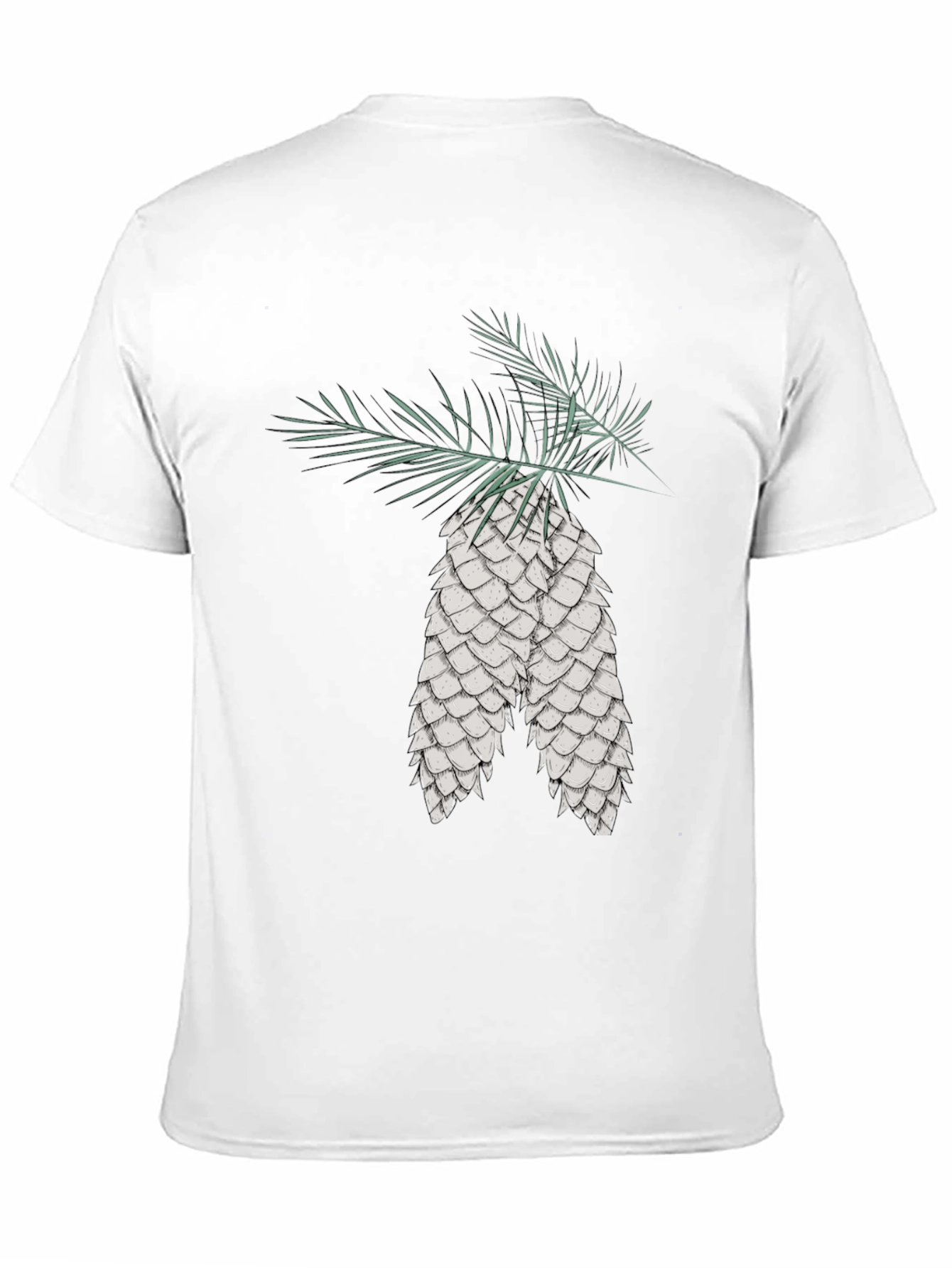 Camiseta Negra con Diseño de Piñas
