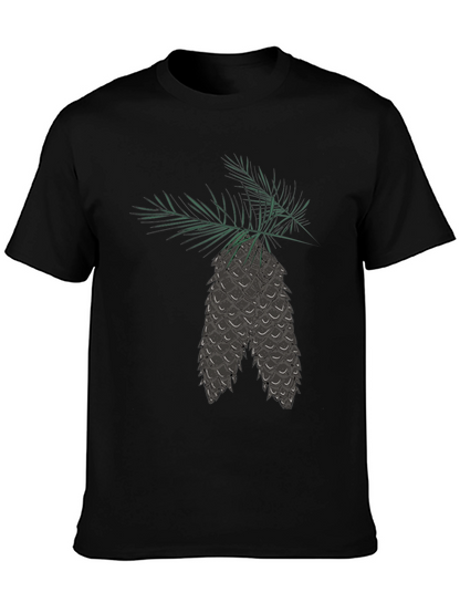 Camiseta Negra con Diseño de Piñas