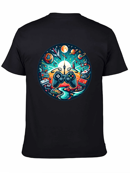 Camiseta Negra Gaming Universo Divertido