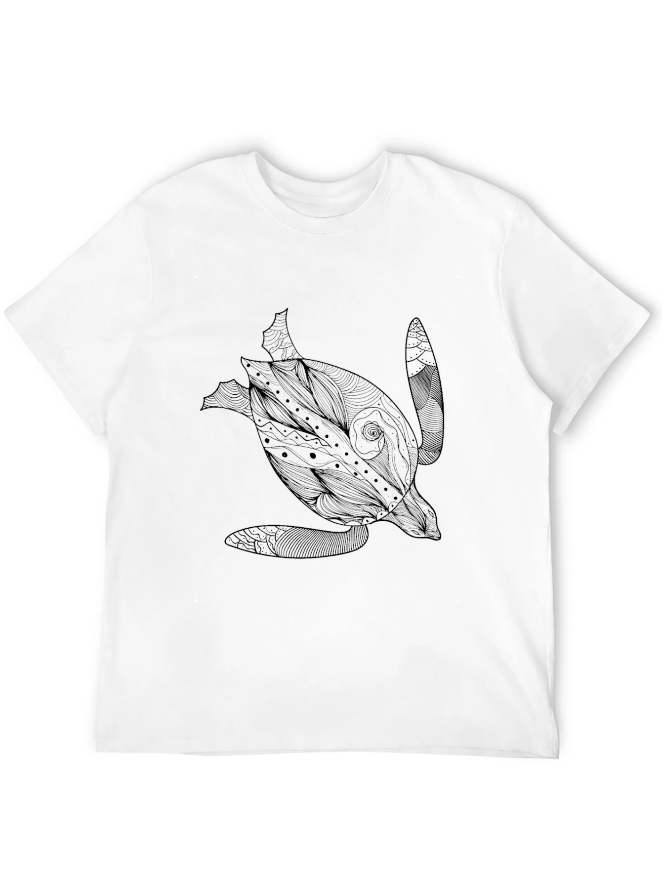 Camiseta Negra con Diseño de Tortuga Marina
