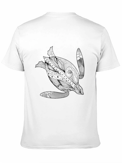 Camiseta Negra con Diseño de Tortuga Marina