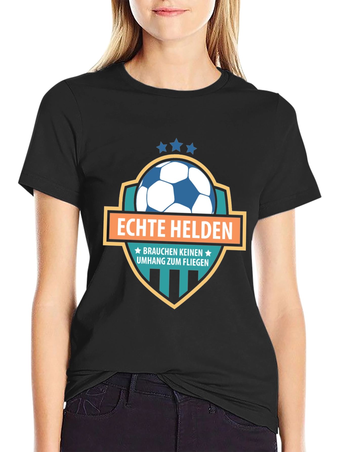 Camiseta Negra Fútbol Echte Helden