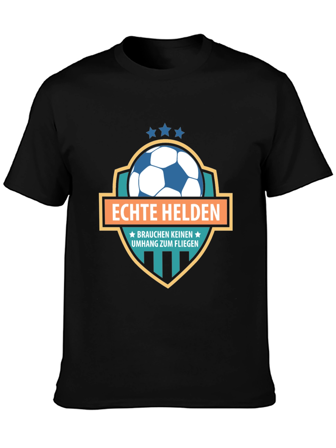 Camiseta Negra Fútbol Echte Helden