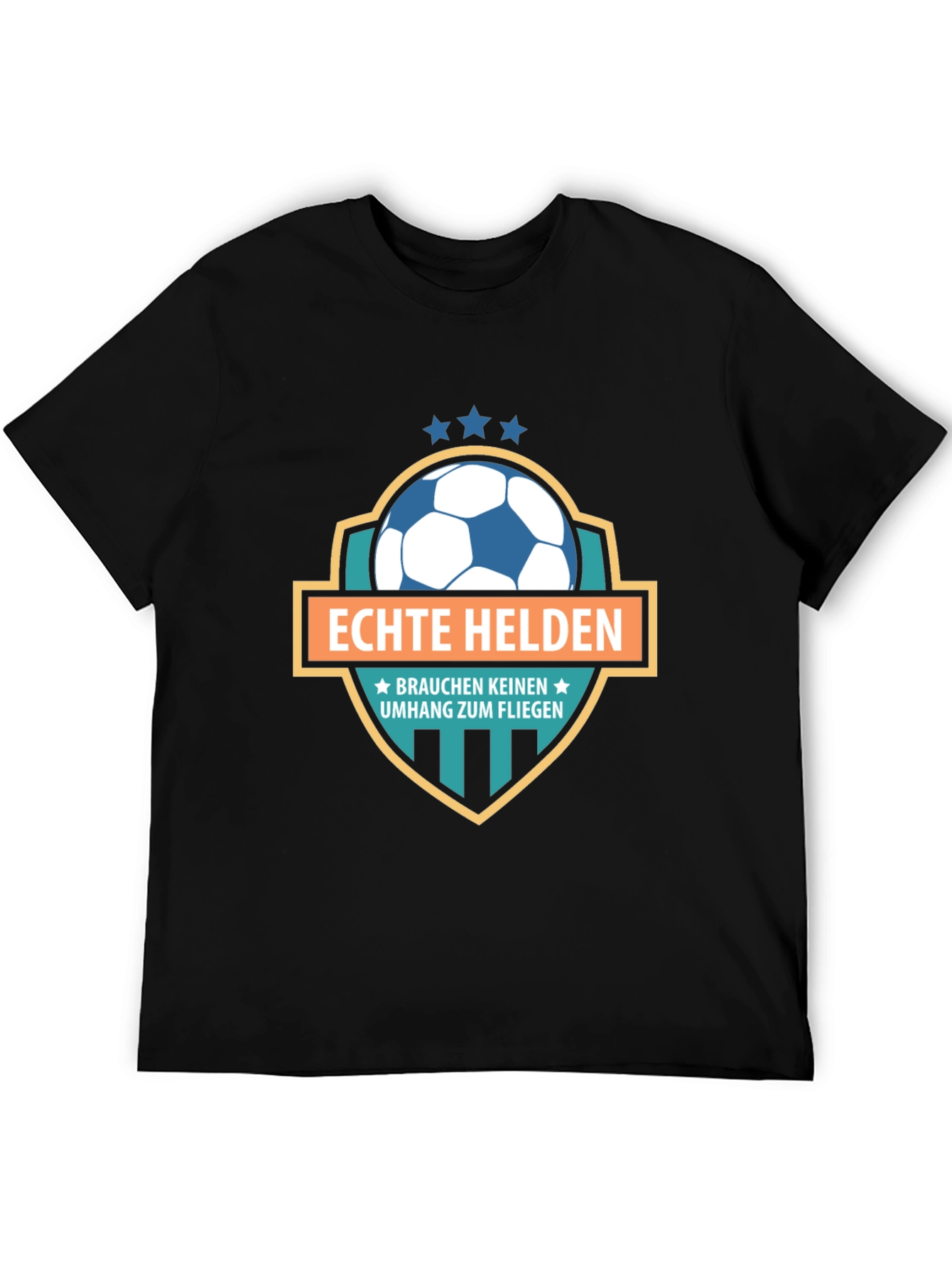 Camiseta Negra Fútbol Echte Helden