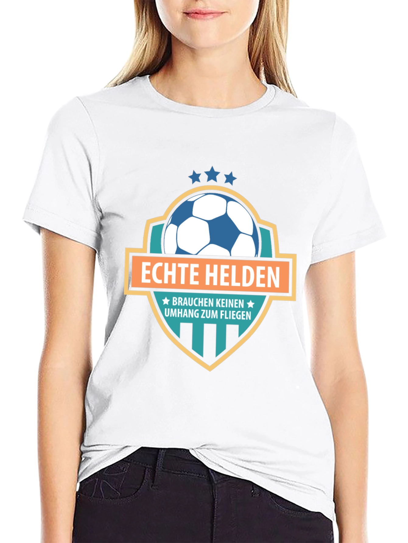 Camiseta Negra Fútbol Echte Helden