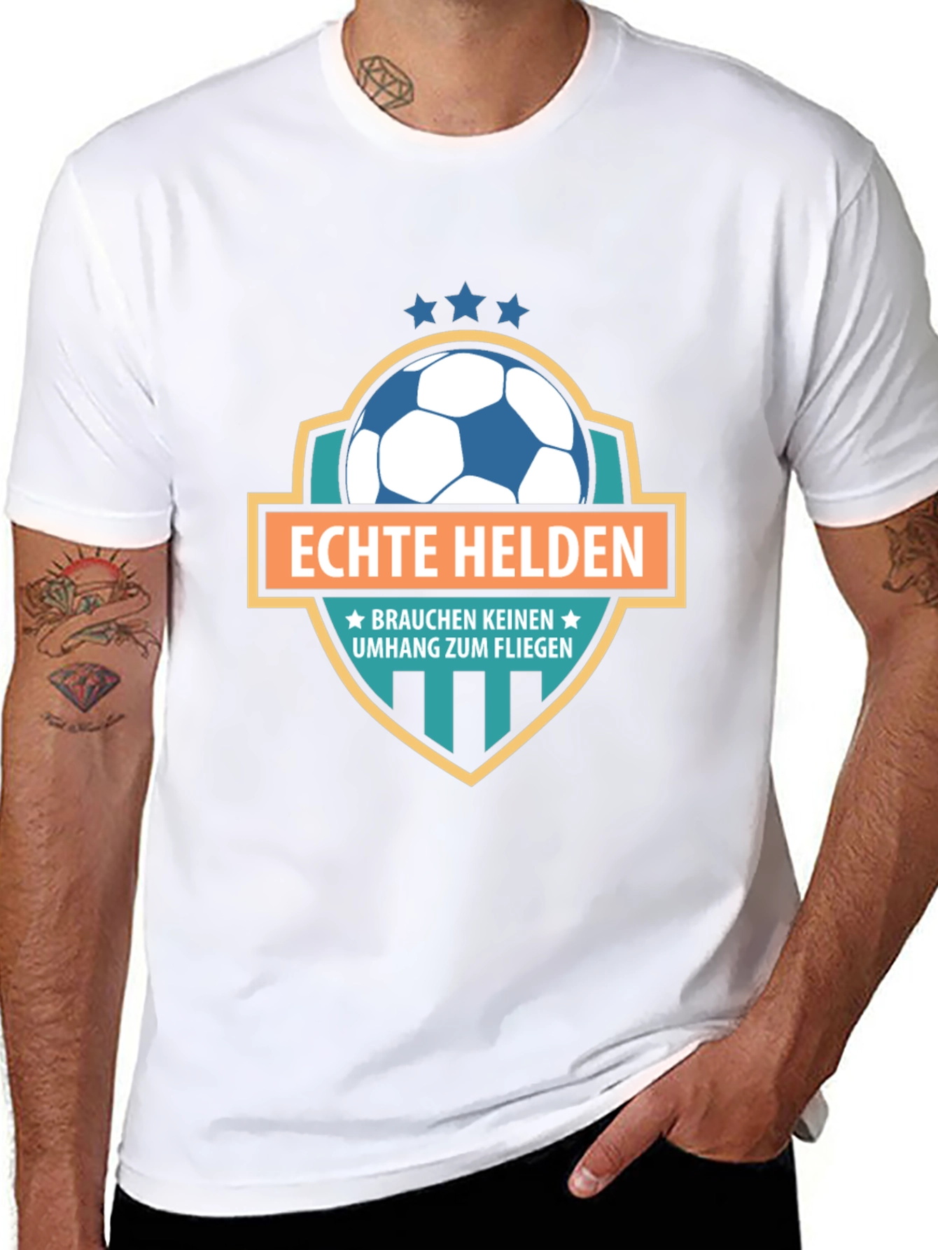 Camiseta Negra Fútbol Echte Helden