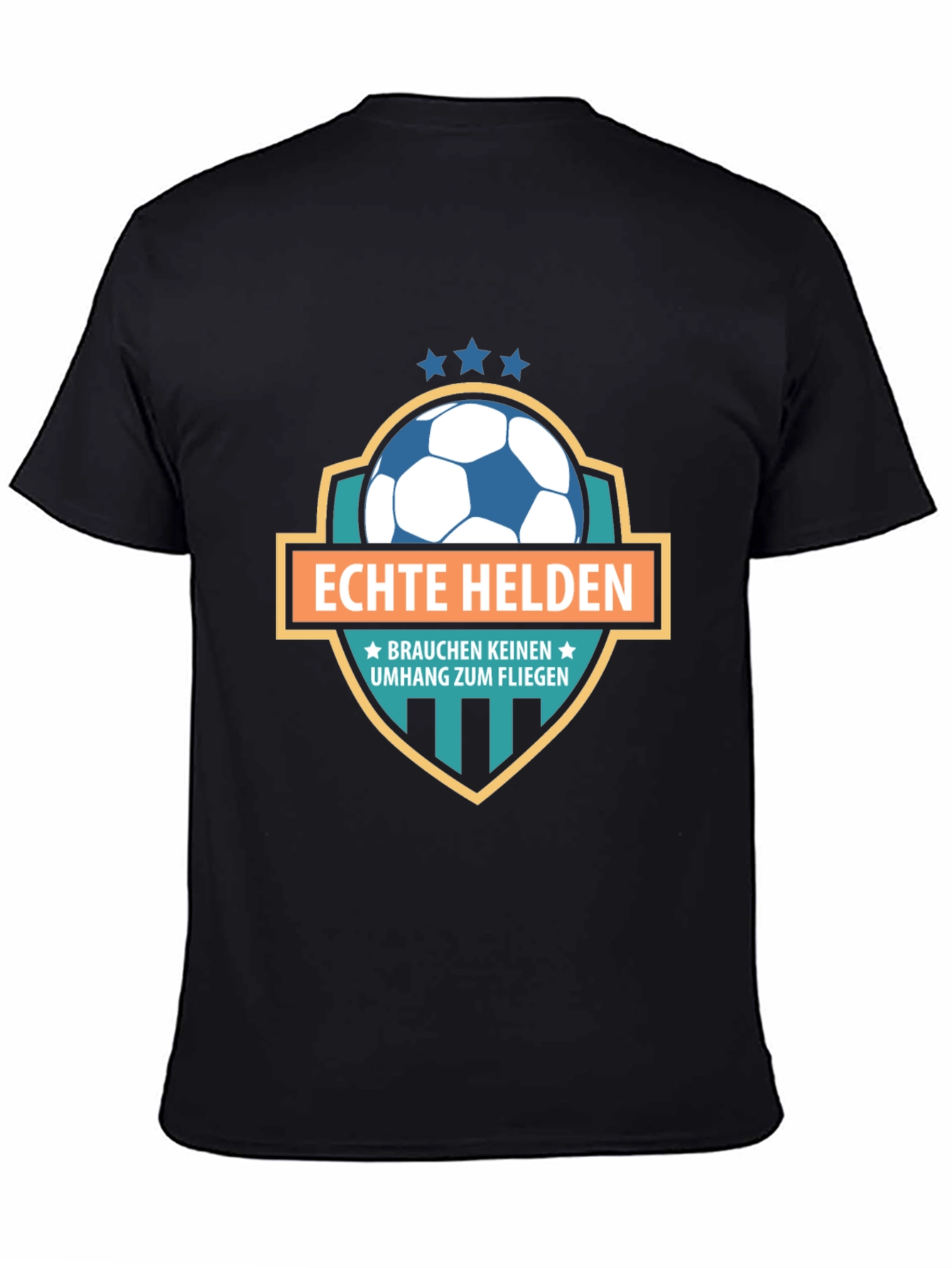 Camiseta Negra Fútbol Echte Helden