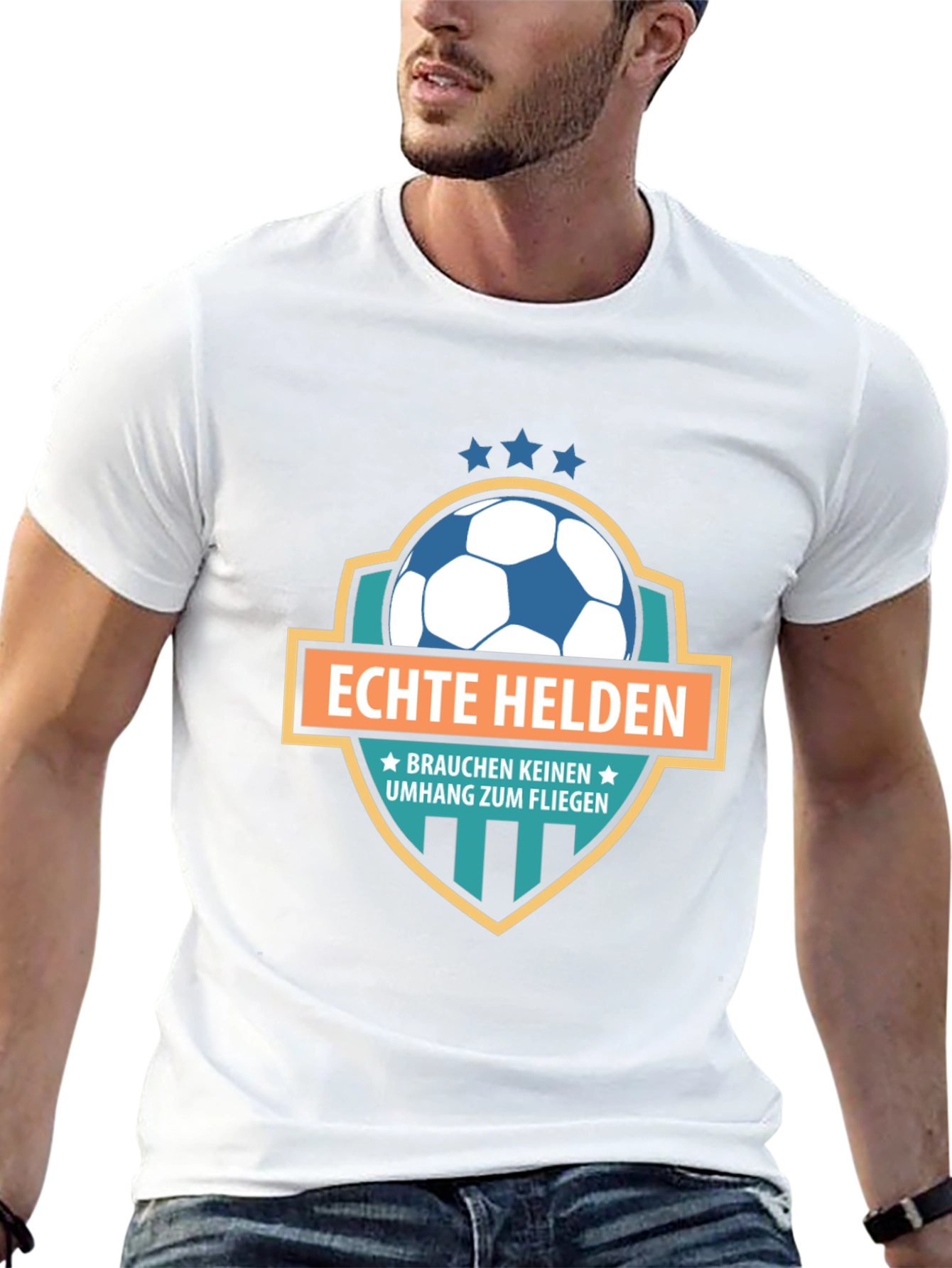 Camiseta Negra Fútbol Echte Helden