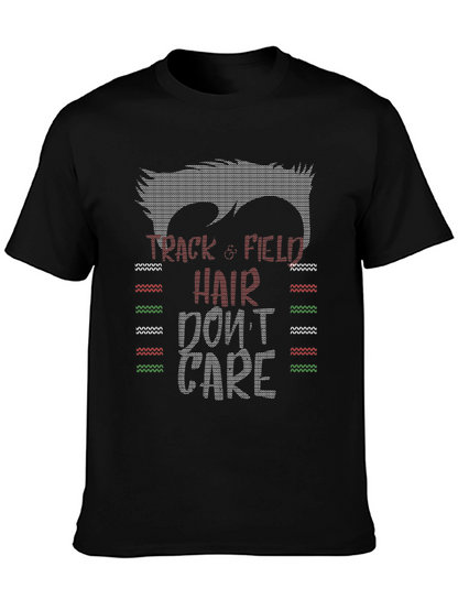 Camiseta Divertida Atletismo Pelo Despeinado