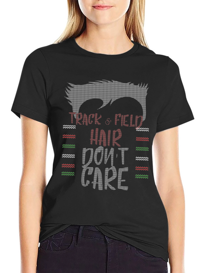 Camiseta Divertida Atletismo Pelo Despeinado
