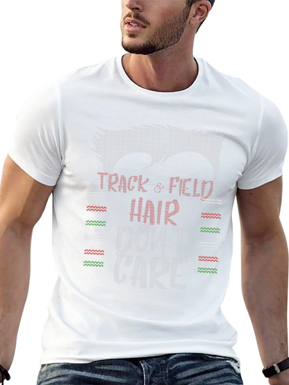 Camiseta Divertida Atletismo Pelo Despeinado