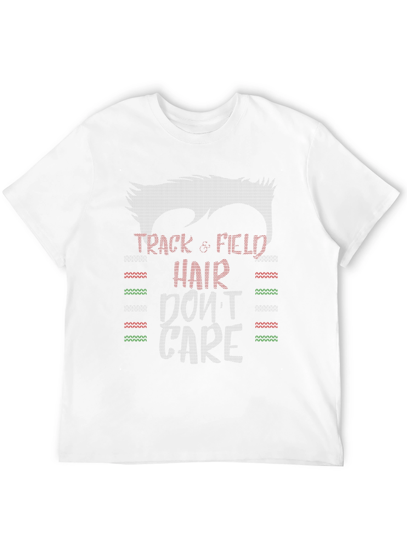 Camiseta Divertida Atletismo Pelo Despeinado