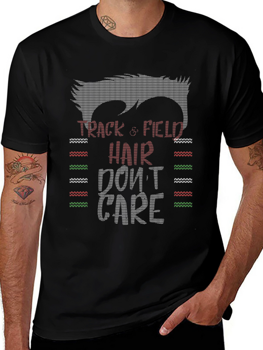 Camiseta Divertida Atletismo Pelo Despeinado