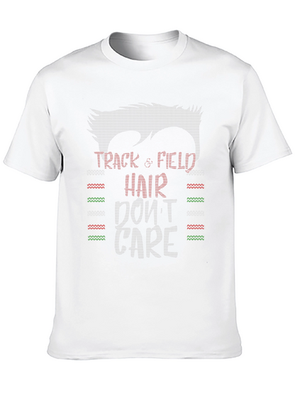 Camiseta Divertida Atletismo Pelo Despeinado