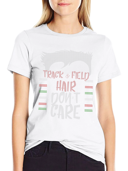 Camiseta Divertida Atletismo Pelo Despeinado