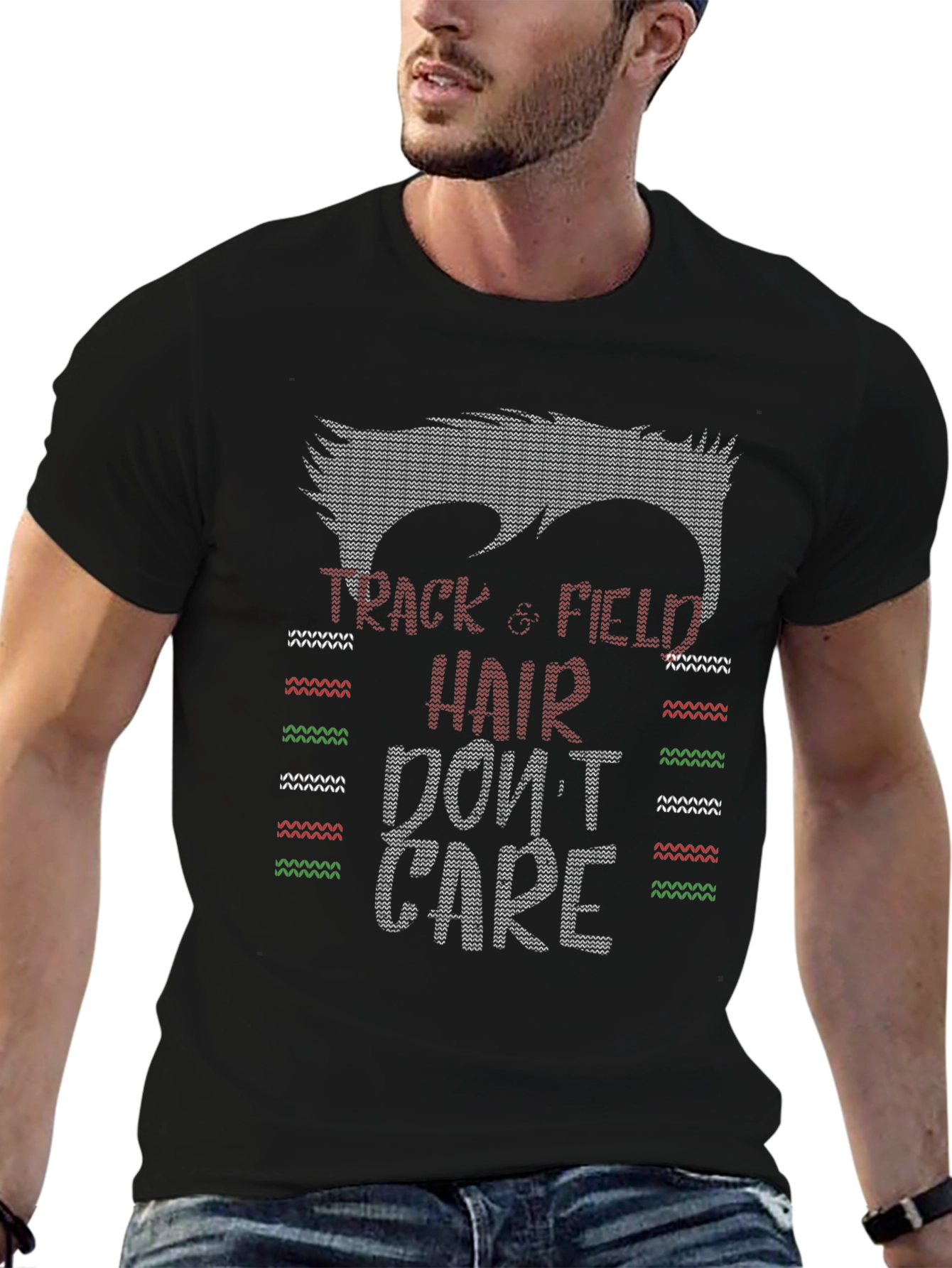 Camiseta Divertida Atletismo Pelo Despeinado