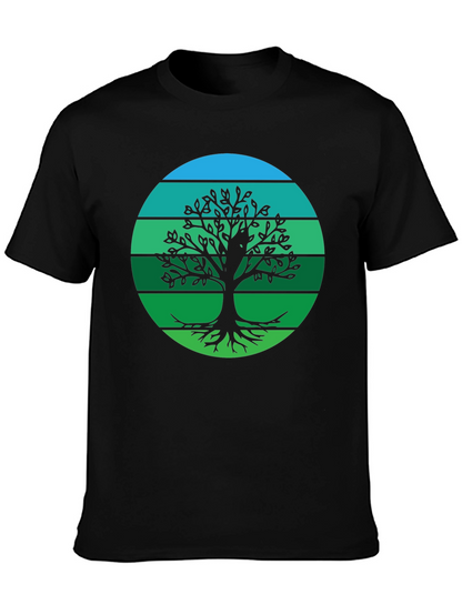 Camiseta Negra Árbol de la Vida Retro