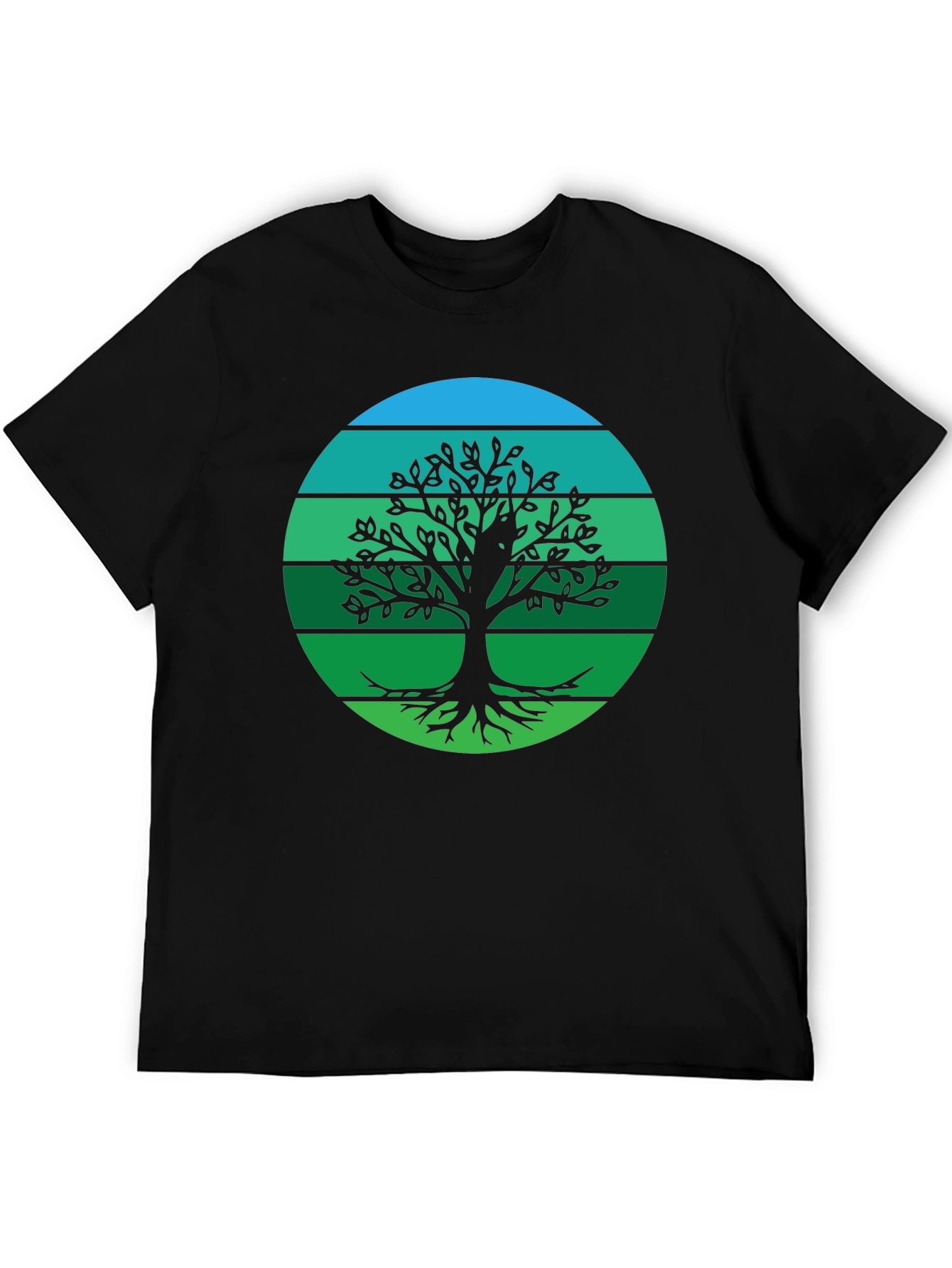 Camiseta Negra Árbol de la Vida Retro