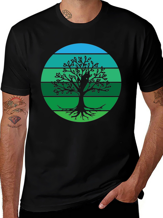Camiseta Negra Árbol de la Vida Retro
