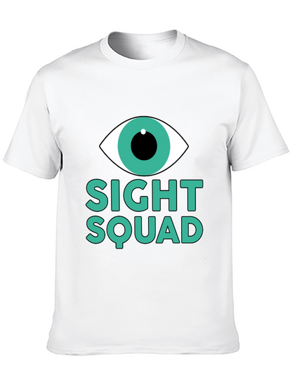Camiseta Negra Sight Squad Ojo Gráfico Unisex