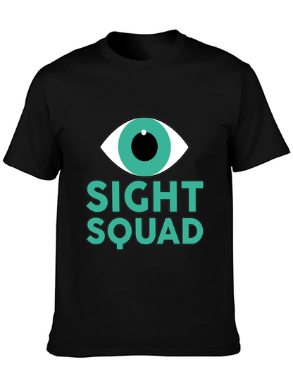 Camiseta Negra Sight Squad Ojo Gráfico Unisex