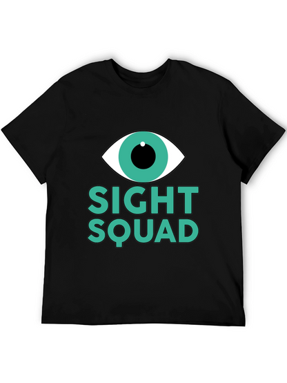Camiseta Negra Sight Squad Ojo Gráfico Unisex