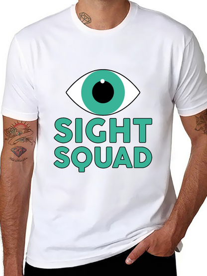 Camiseta Negra Sight Squad Ojo Gráfico Unisex