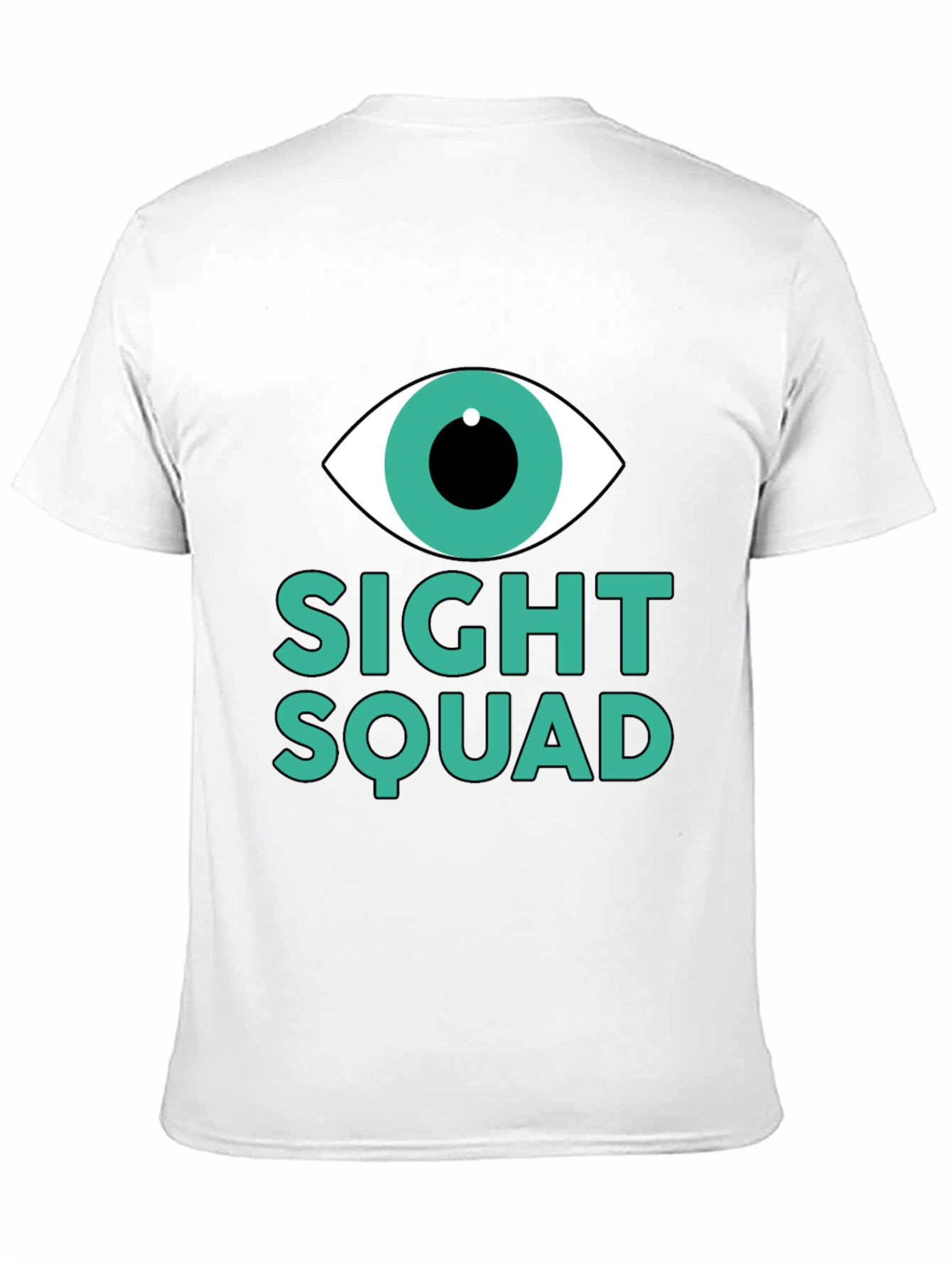 Camiseta Negra Sight Squad Ojo Gráfico Unisex