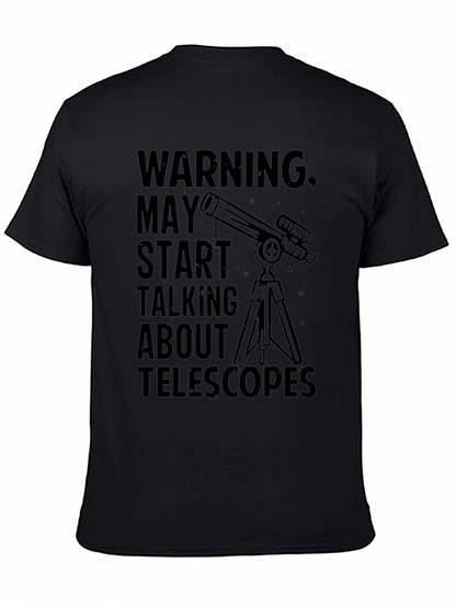 Camiseta Negra con Diseño de Telescopio