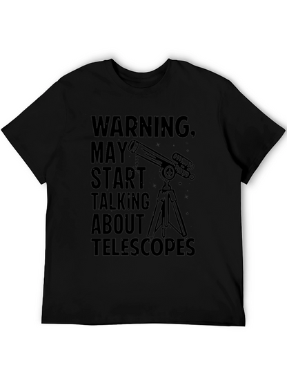 Camiseta Negra con Diseño de Telescopio