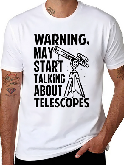 Camiseta Negra con Diseño de Telescopio