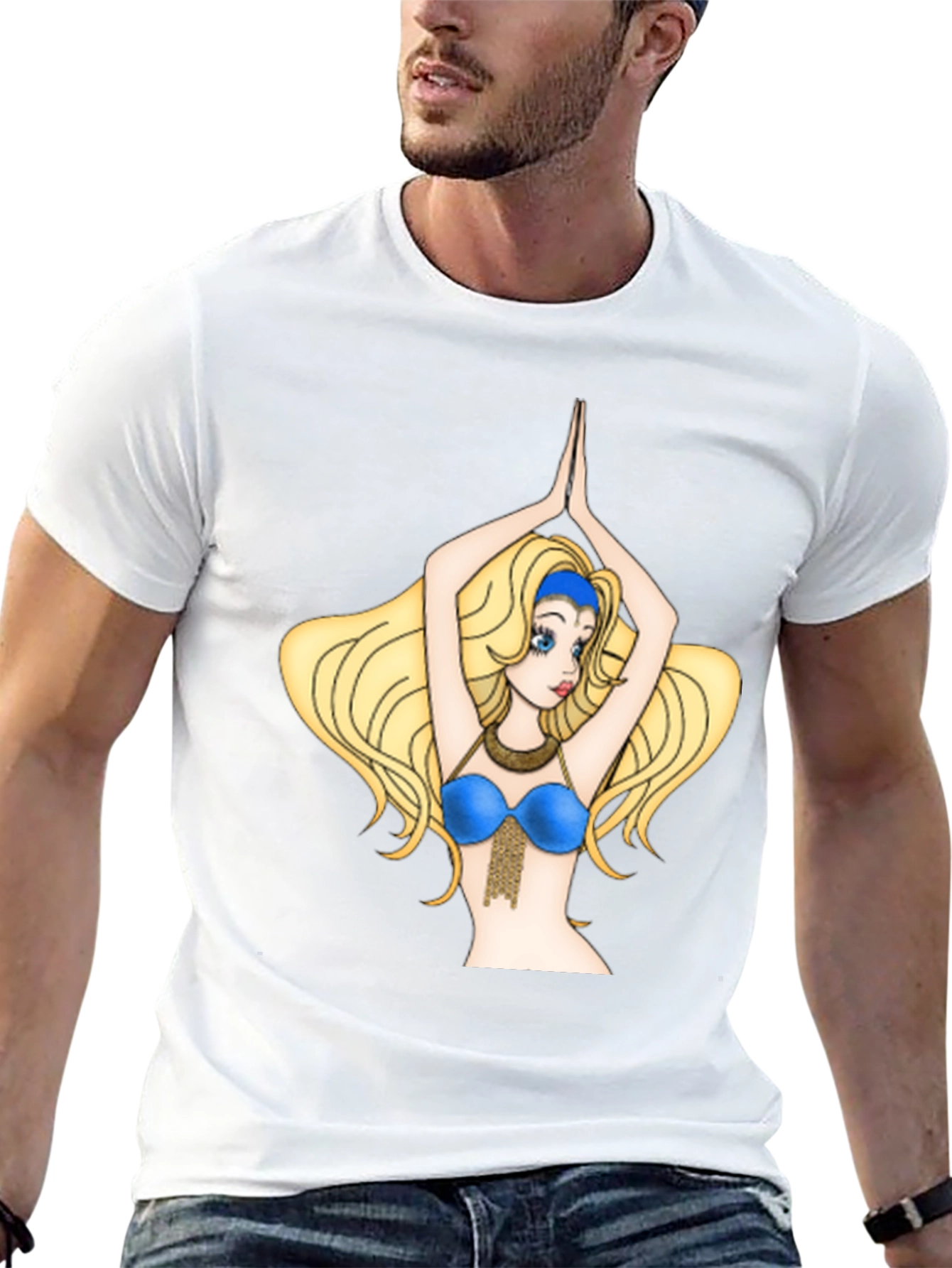Camiseta Negra con Diseño de Bailarina Animada