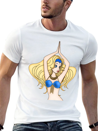 Camiseta Negra con Diseño de Bailarina Animada