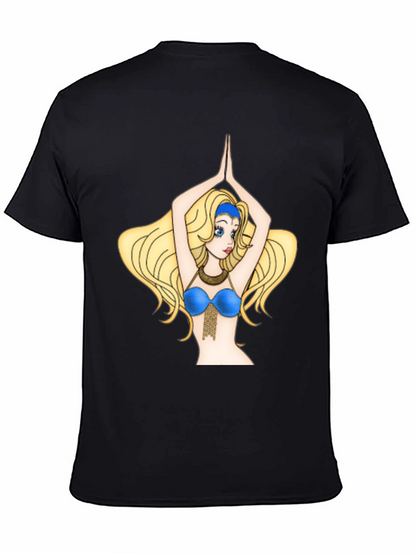 Camiseta Negra con Diseño de Bailarina Animada