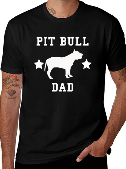 Camiseta Negra Pit Bull Dad