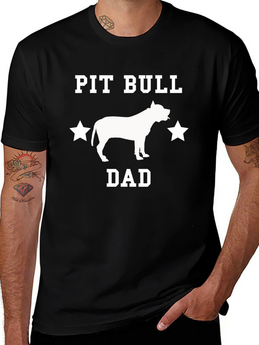 Camiseta Negra Pit Bull Dad