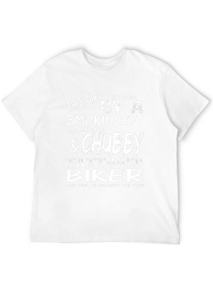 Camiseta Negra: Mi Chica es de un Biker Tatuado